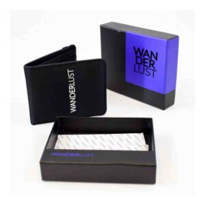 Billetera Hombre En Caja Canvas Con PU Con Elastico 10.7x8.8 Cm