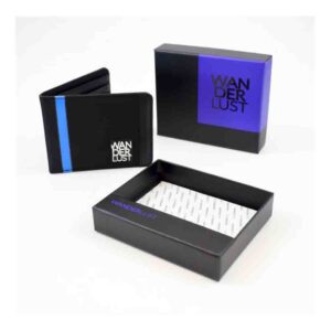 Billetera Hombre En Caja Canvas Con PU Con Elastico 10.7x8.8 Cm