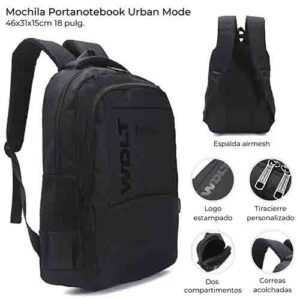 Mochila Portanotebook Urban Mode 18" 2 Compartimentos