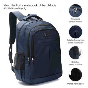 Mochila Urban Mode Con Portanotebook 18" 3 Compartimentos