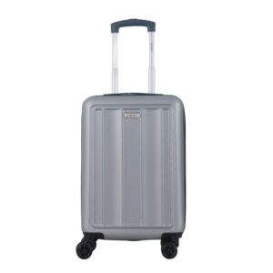 Valija Hard Check In Plateado 20" Expandible 4 Ruedas Dobles