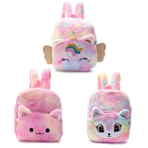 Mochila Fur Baby Con Bolsillo Animales 29x23x8 Cm