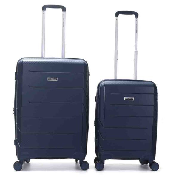 Set Valijas Wanderlust Urban Hard PP Azul 24 y 20 Pulg. doble rueda