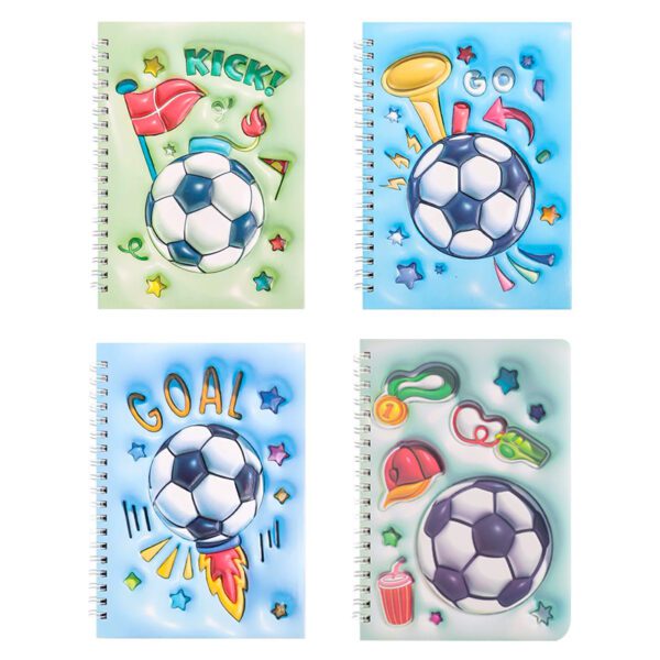 Cuaderno Futbol 3D 60 Hjs. 14x20 Cm