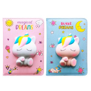 Cuaderno Unicornio Con Squeeze 80 Hjs. 14,5 x21 Cm