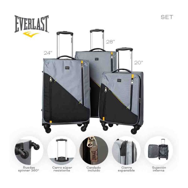 Juego de 3 Valijas Everlast
