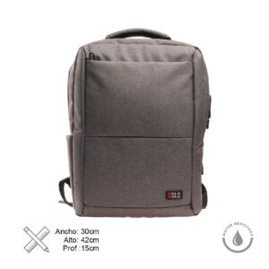 PORTA NOTEBOOK IMPERMEABLE ANTIRROBO CON USB